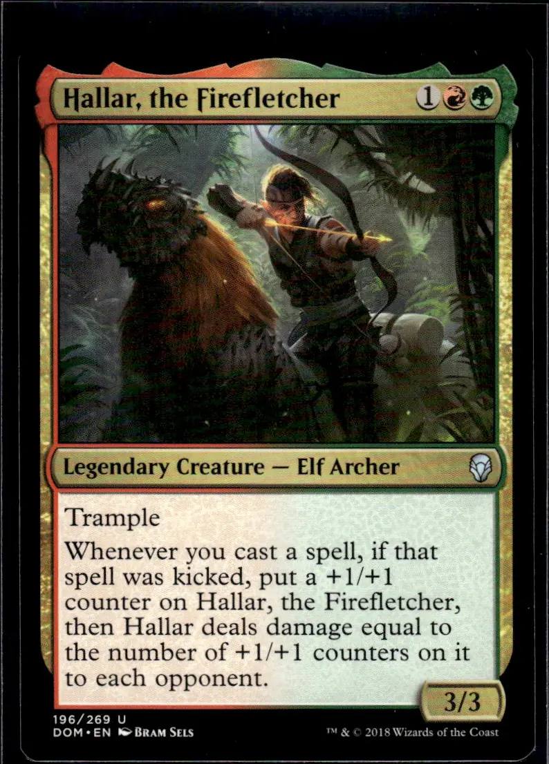 2018 Dominaria (DOM) #196/269 Hallar, the Firefletcher (front)