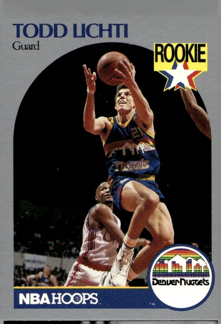 1990-91 NBA Hoops #98 Todd Lichti (front)