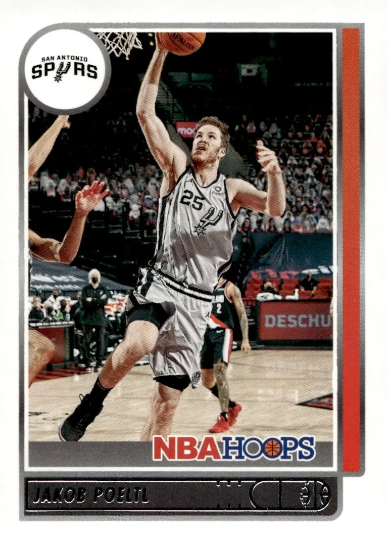 2021-22 NBA Hoops #44 Jakob Poeltl (front)