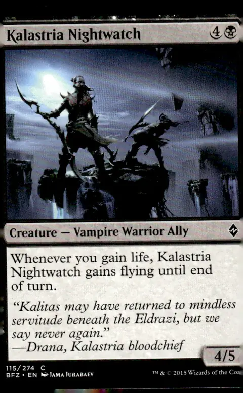 2015 Battle for Zendikar #115/274 Kalastria Nightwatch