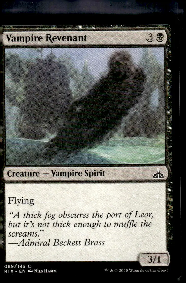 2018 Magic: The Gathering - Rivals of Ixalan (RIX) #089/196 Vampire Revenant (front)