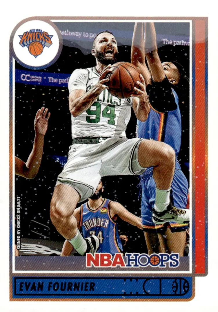 2021-22 NBA Hoops #39 Evan Fournier (front)