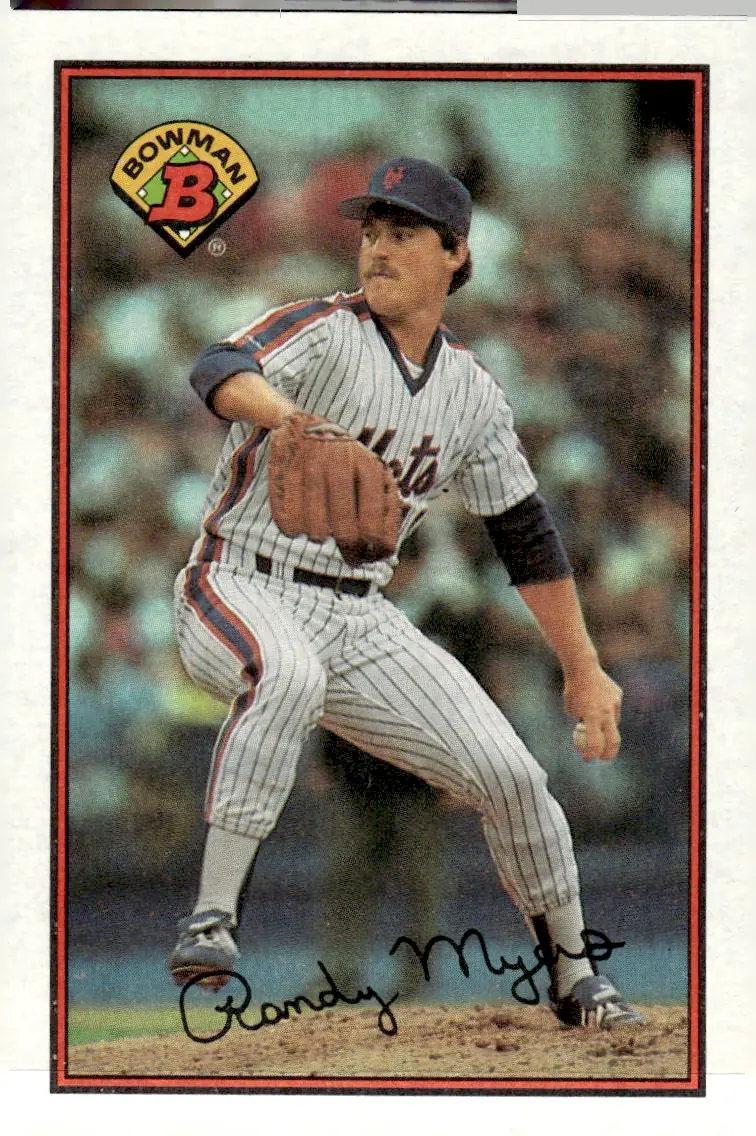 1989 Bowman #374 Randy Myers (front)