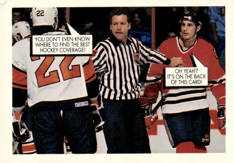 1991-92 Topps / Stadium Club Hockey (pack insert) Card