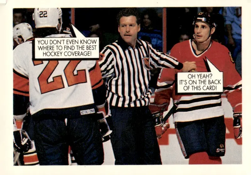 1991-92 Topps / Stadium Club Hockey (pack insert) Card (front)