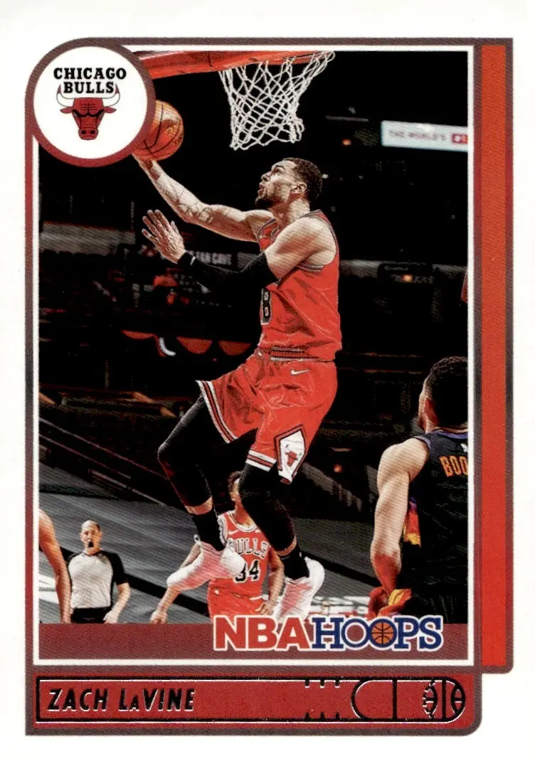 2021-22 NBA Hoops #15 Zach LaVine (front)