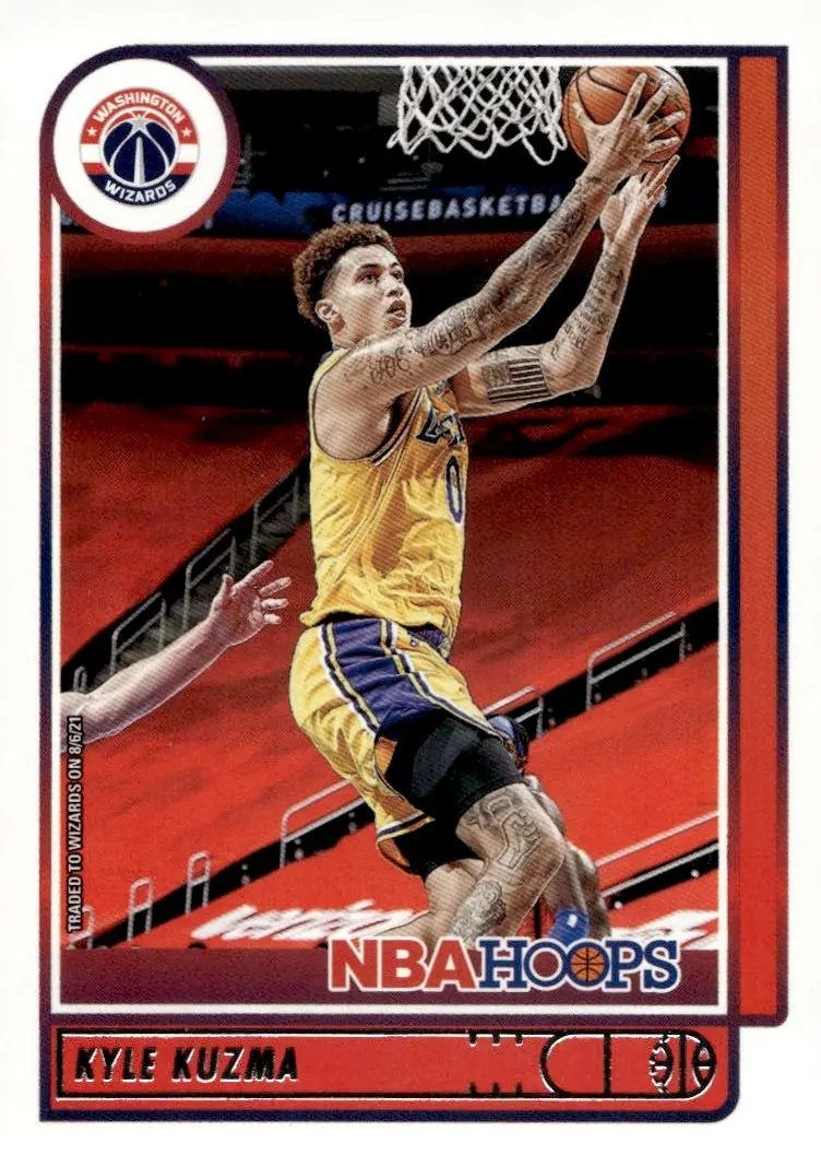 2021-22 NBA Hoops #166 Kyle Kuzma (front)