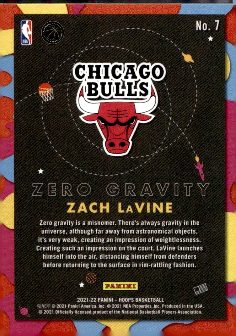 2021-22 NBA Hoops #7 Zach LaVine (back)