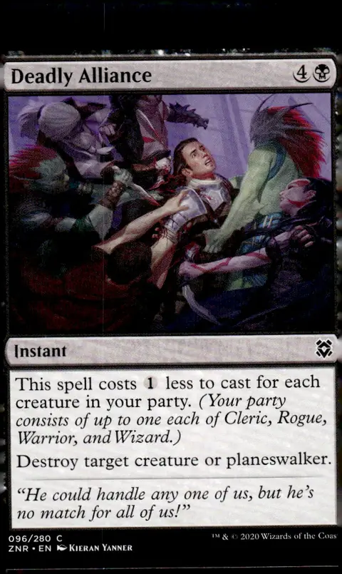 2020 Zendikar Rising (ZNR) #096/280 Deadly Alliance