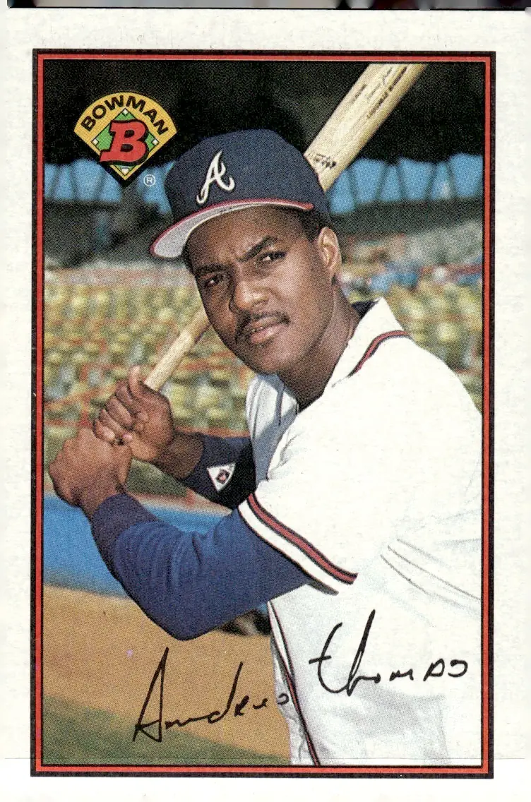 1989 Bowman #272 Andres Thomas (front)