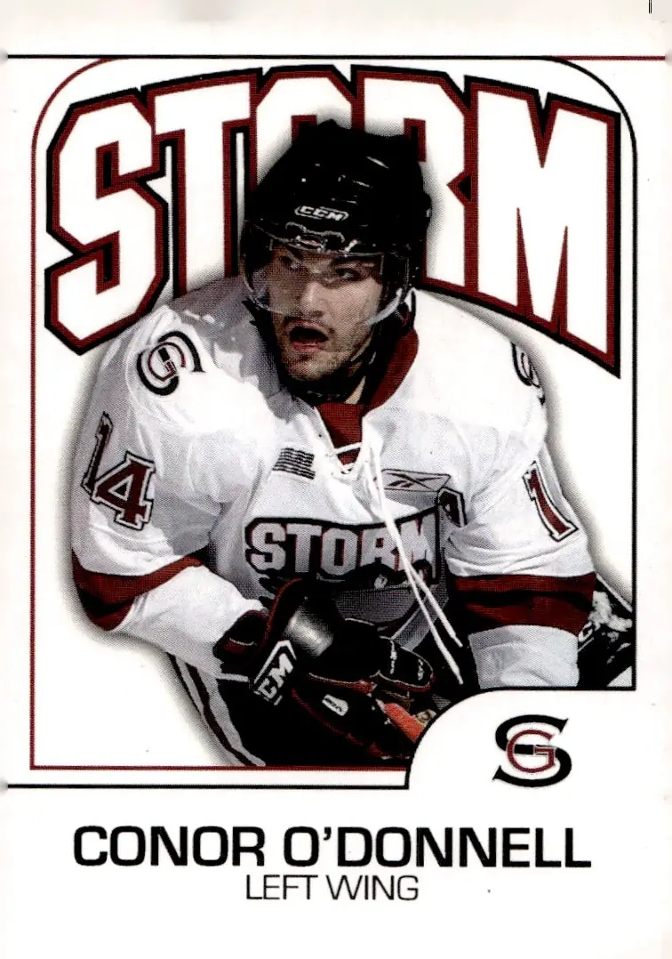 2009-10 Guelph Storm (OHL) Police/Fire Safety Team Issue #14 Conor O'Donnell (front)
