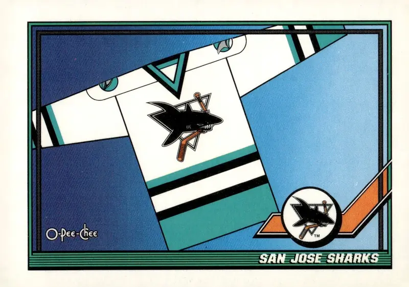 1991-92 O-Pee-Chee #525 San Jose Sharks (front)