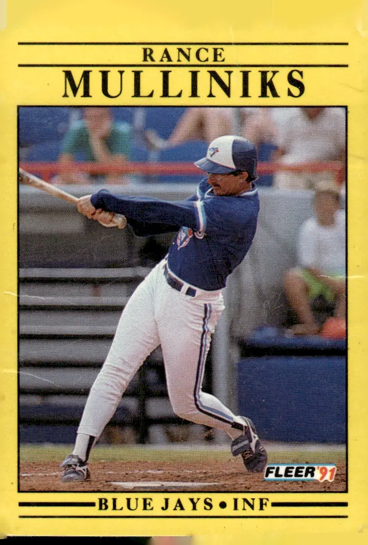 1991 Fleer #181 Rance Mulliniks (front)