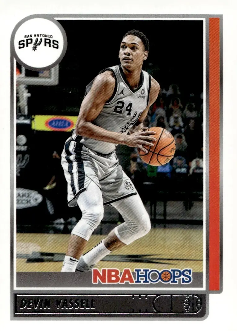 2021-22 NBA Hoops #64 Devin Vassell (front)
