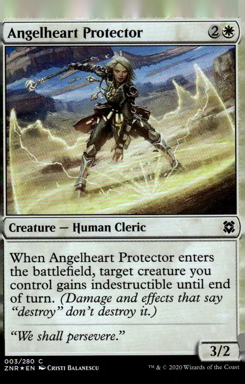 2020 Zendikar Rising (ZNR) #003/280 Angelheart Protector – Traditional Foil
