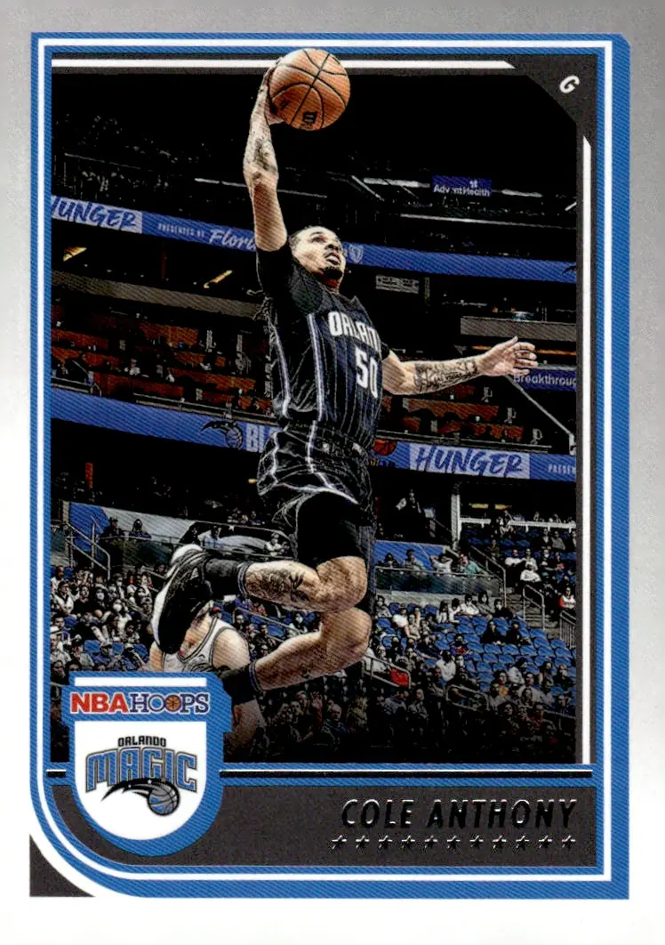 2022-23 NBA Hoops #105 Cole Anthony (front)