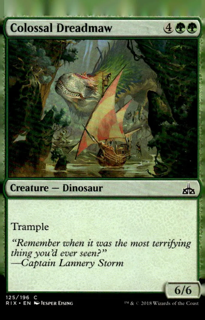 2018 Rivals of Ixalan (RIX) #125/196 Colossal Dreadmaw (front)