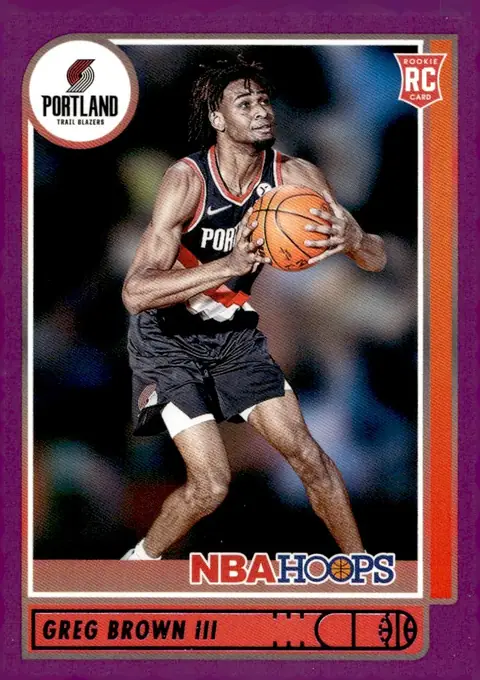 2021-22 NBA Hoops #226 Greg Brown III – Purple
