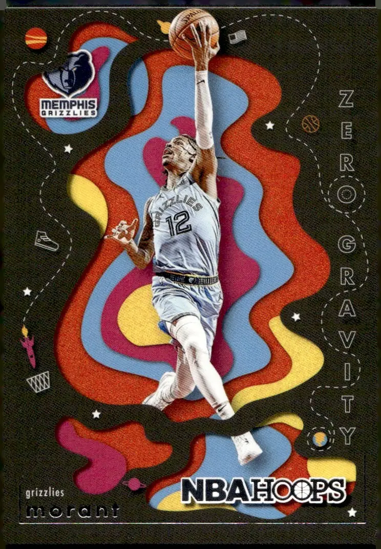 2021-22 NBA Hoops #19 Ja Morant (front)