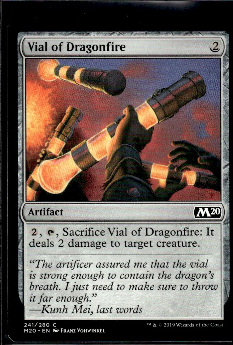 2019 Magic: The Gathering - Core Set 2020 (M20) #241/280 Vial of Dragonfire (front)