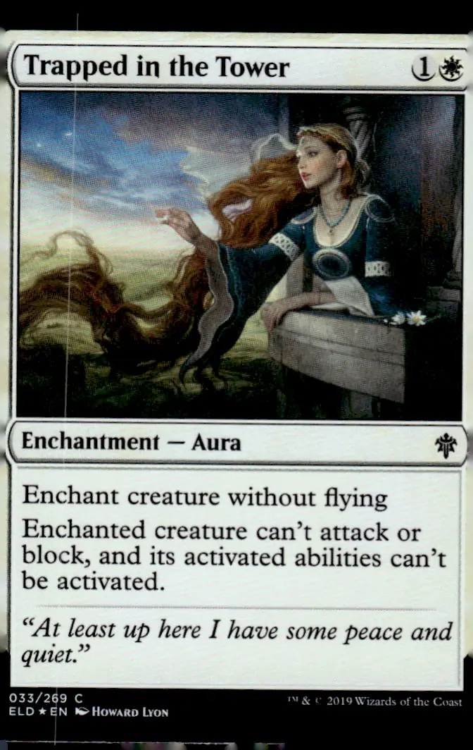 2019 Throne of Eldraine (ELD) #033/269 Trapped in the Tower – Foil (front)