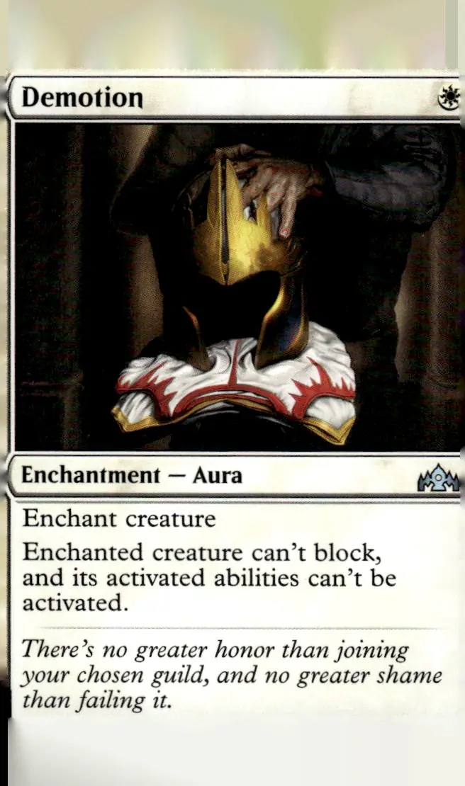 2013 Magic: The Gathering - Gatecrash #10 Demotion (front)