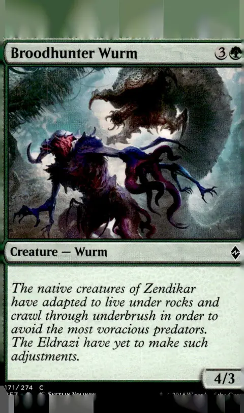 2015 Battle for Zendikar #171/274 Broodhunter Wurm