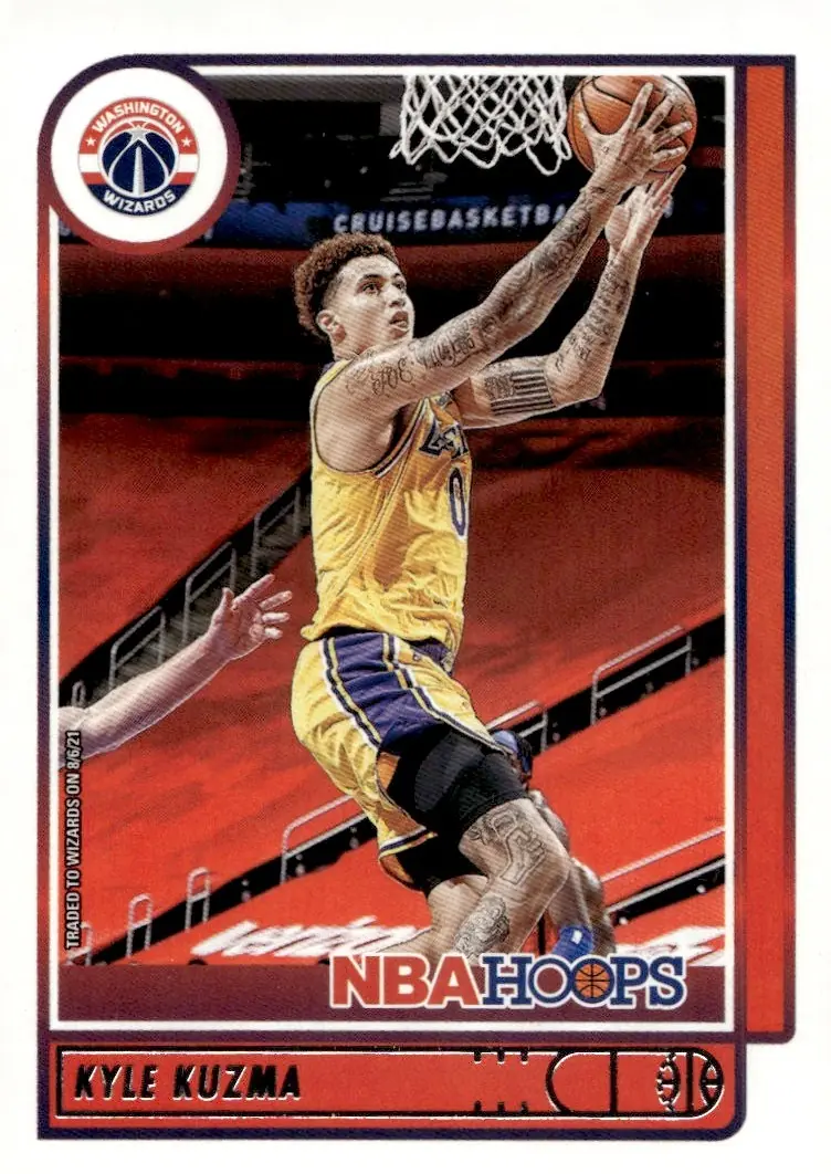 2021-22 NBA Hoops #166 Kyle Kuzma (front)