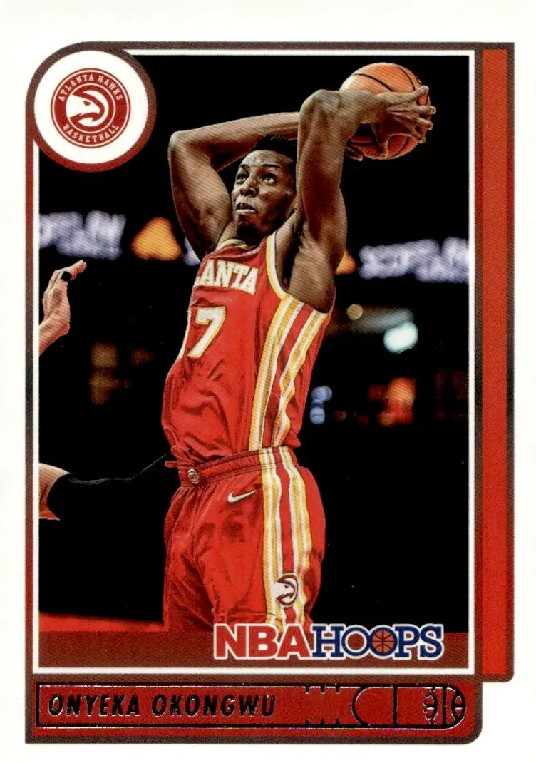 2021-22 NBA Hoops #198 Onyeka Okongwu (front)
