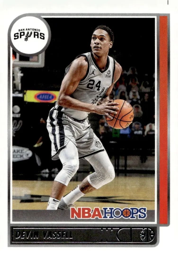 2021-22 NBA Hoops #64 Devin Vassell (front)