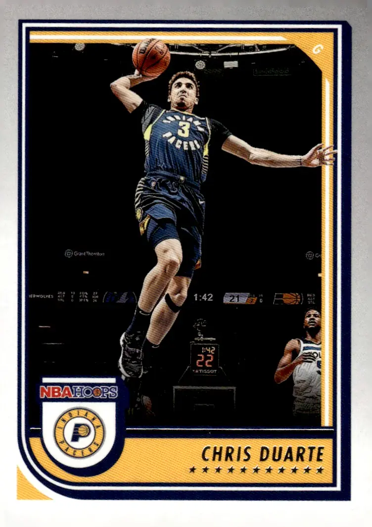 2022-23 NBA Hoops #55 Chris Duarte (front)
