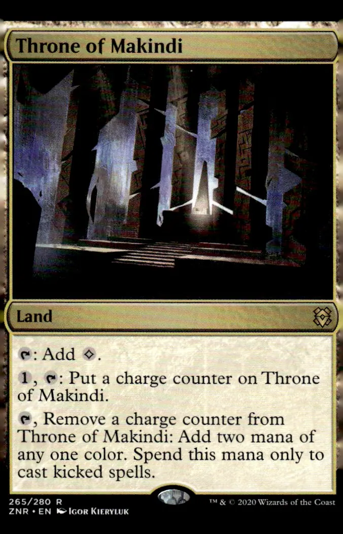2020 Zendikar Rising (ZNR) #265/280 Throne of Makindi (front)