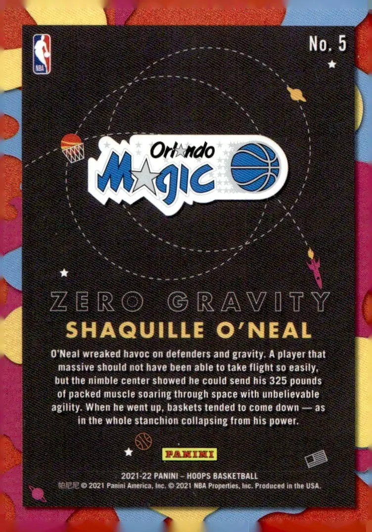 2021-22 NBA Hoops #5 Shaquille O'Neal (back)