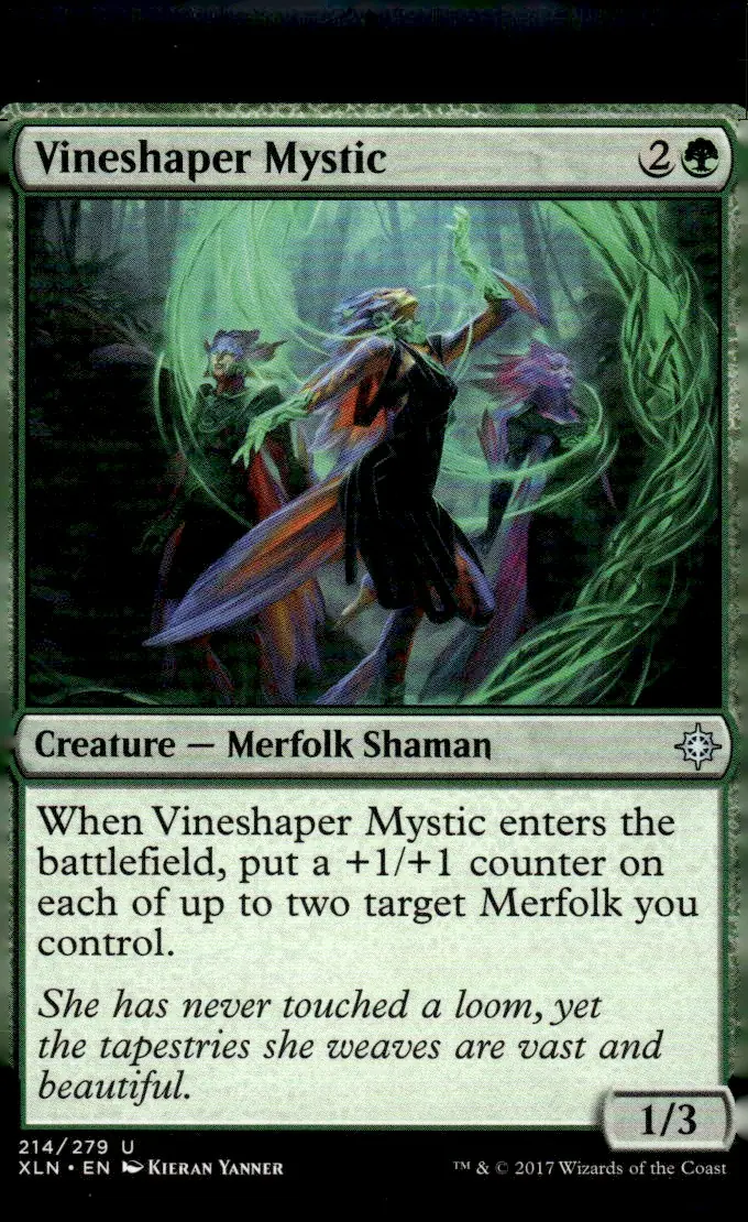 2017 Ixalan (XLN) #214/279 Vineshaper Mystic (front)