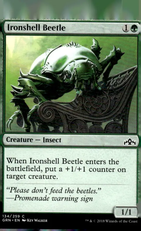 2018 Magic: The Gathering - Guilds of Ravnica (GRN) #134/259 Ironshell Beetle