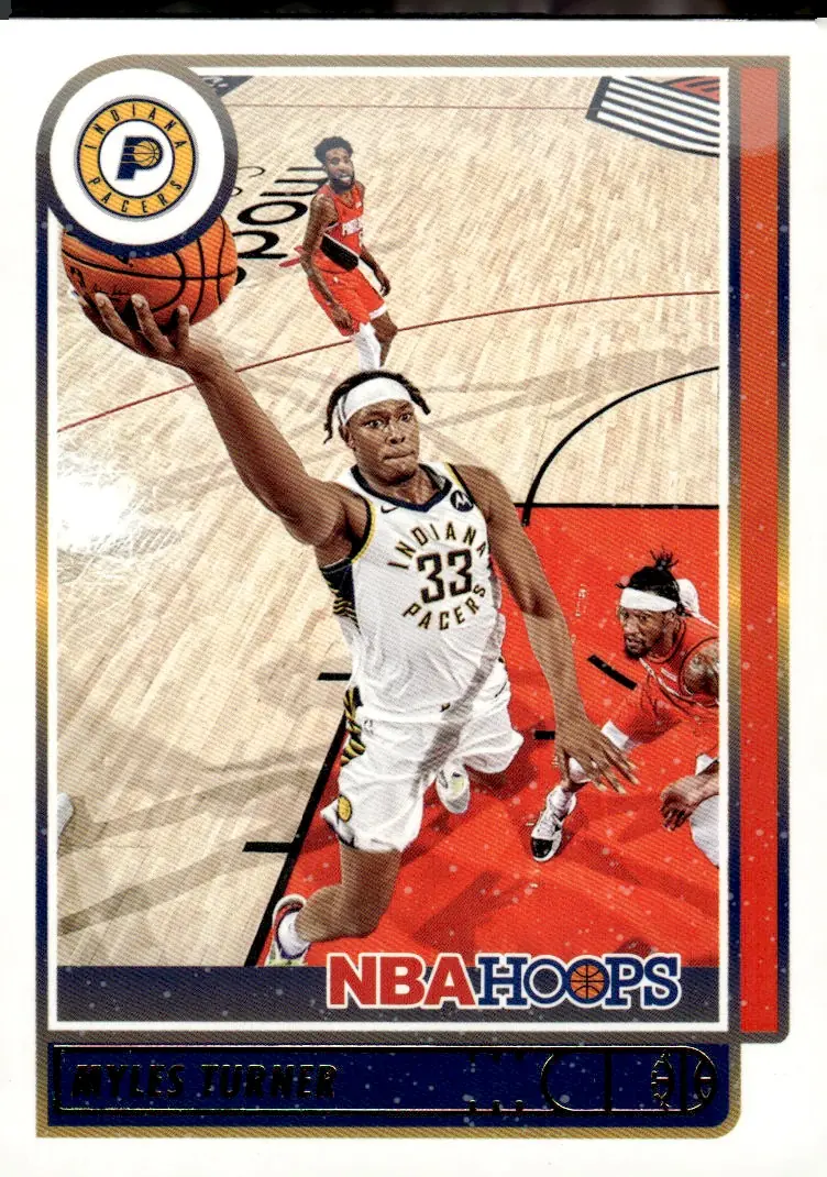 2021-22 NBA Hoops #173 Myles Turner (front)