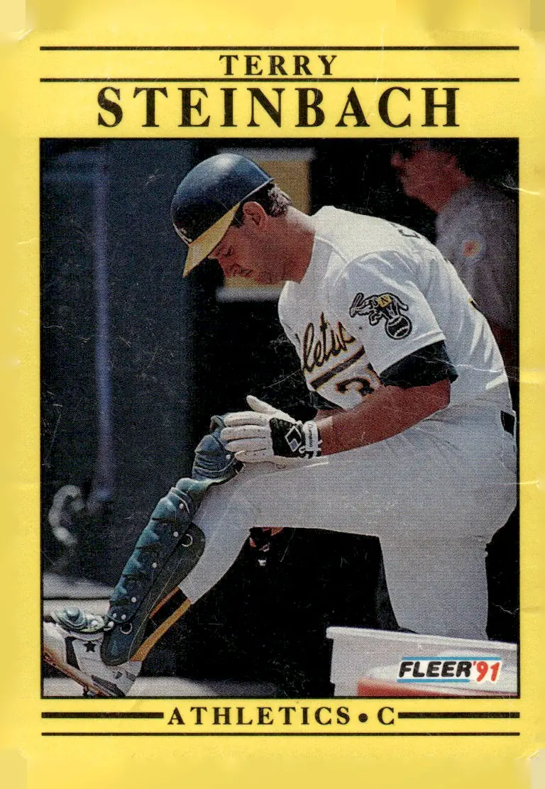 1991 Fleer #24 Terry Steinbach (front)