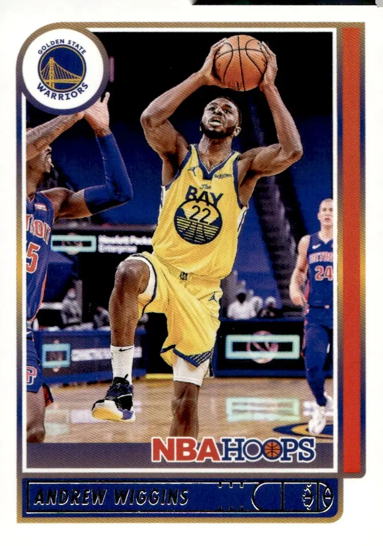 2021-22 NBA Hoops #38 Andrew Wiggins (front)