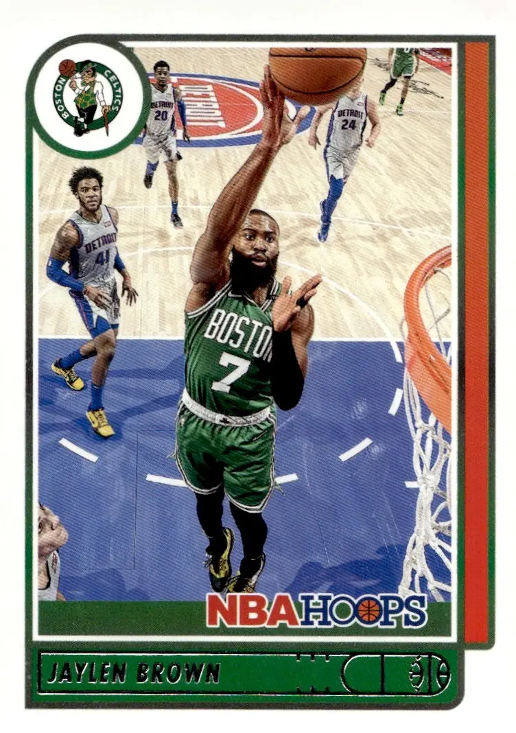 2021-22 NBA Hoops #9 Jaylen Brown (front)