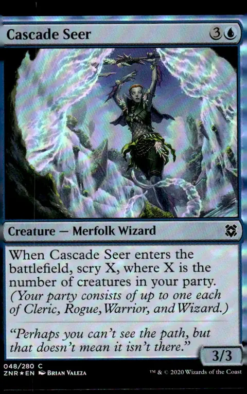 2020 Zendikar Rising (ZNR) #048/280 Cascade Seer – Foil
