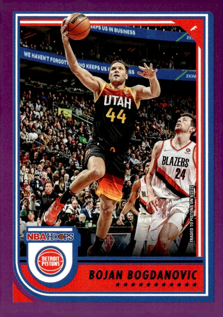 2022-23 NBA Hoops #217 Bojan Bogdanovic – Purple (front)