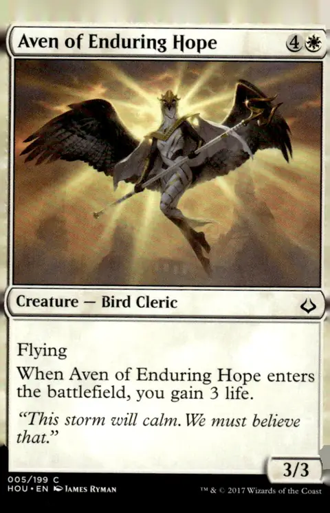 2017 Magic: The Gathering - Hour of Devastation (HOU) #005/199 Aven of Enduring Hope