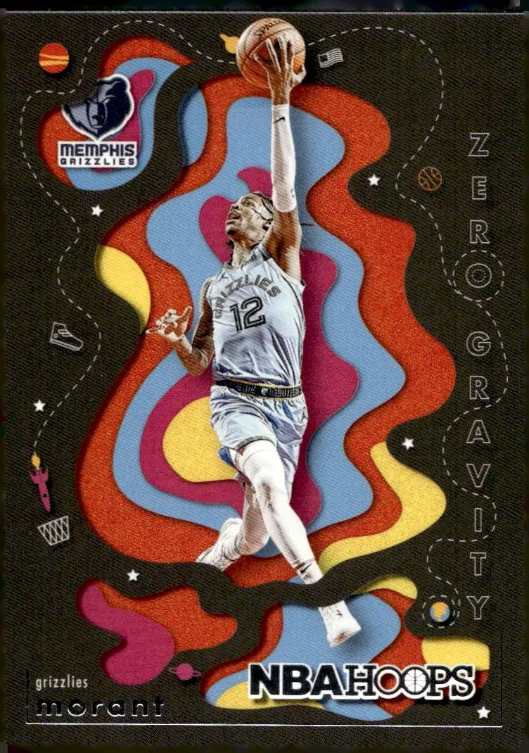2021-22 NBA Hoops #19 Ja Morant (front)