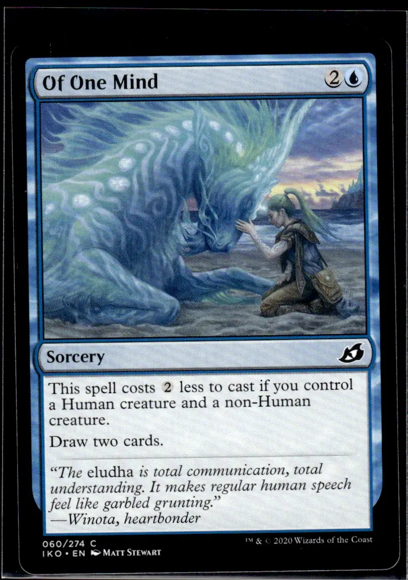 2020 Ikoria: Lair of Behemoths (IKO) #060/274 Of One Mind (front)