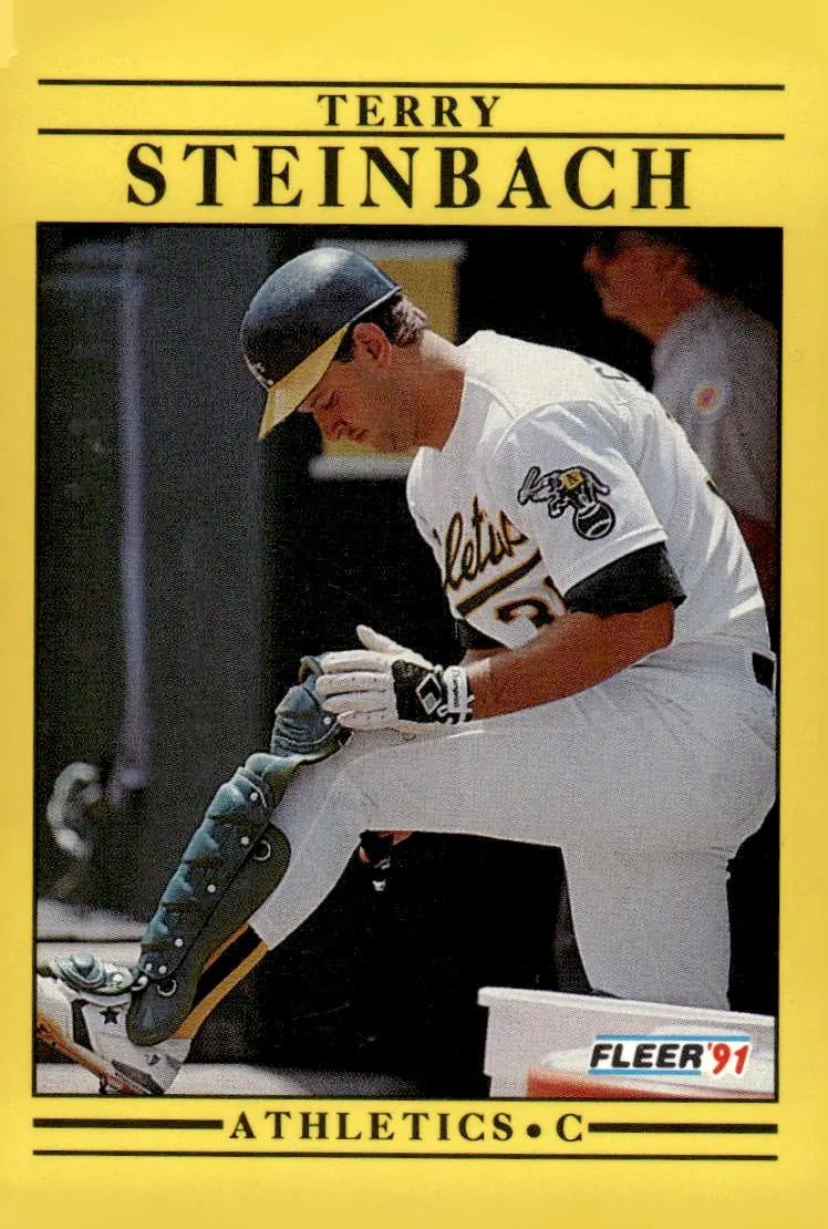 1991 Fleer #24 Terry Steinbach (front)