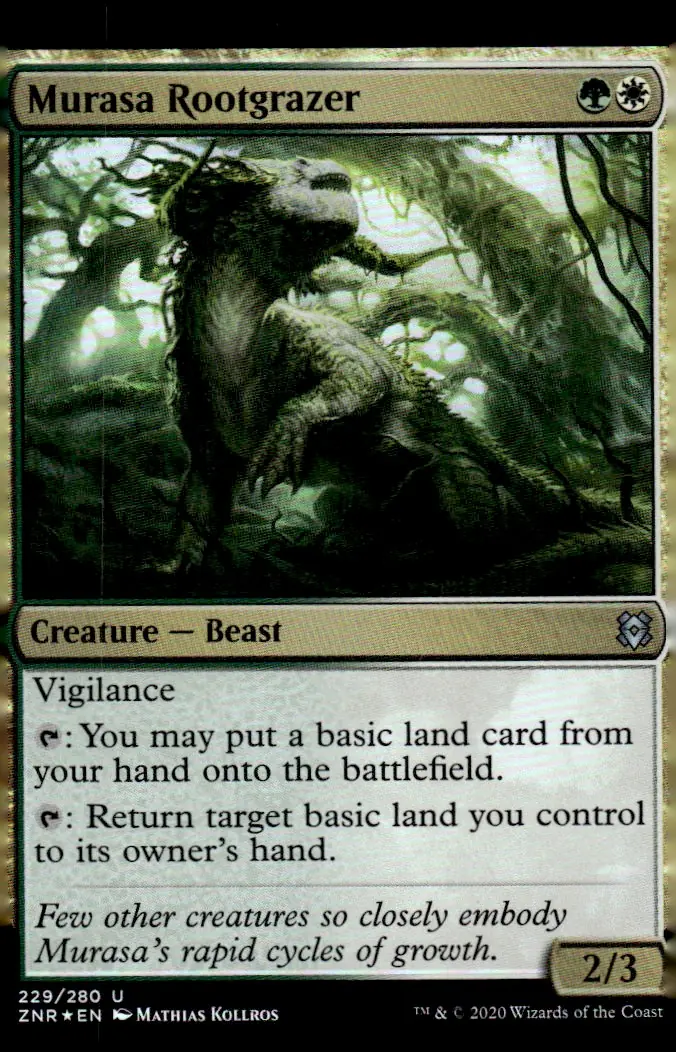 2020 Zendikar Rising (ZNR) #229/280 Murasa Rootgrazer – Traditional Foil (front)