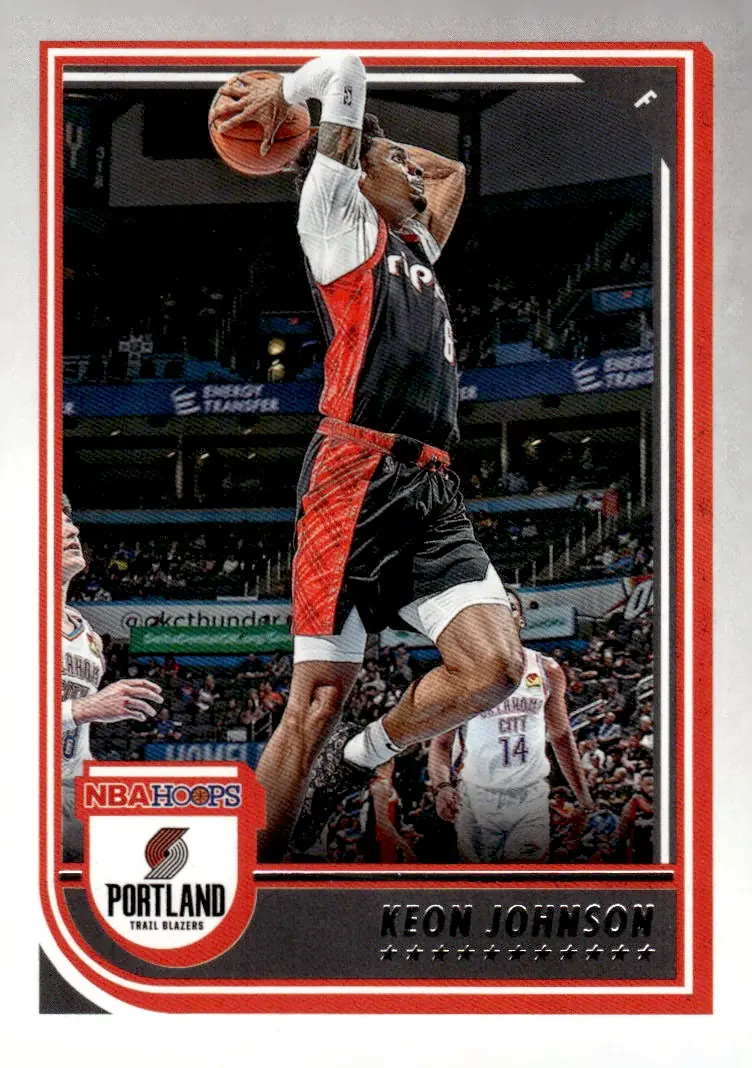 2022-23 NBA Hoops #213 Keon Johnson (front)