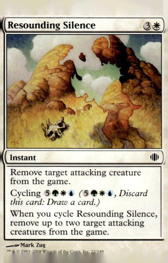 2008 Magic: The Gathering - Shards of Alara #22/249 Resounding Silence (front)
