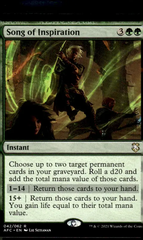 2021 Adventures in the Forgotten Realms Commander (AFC) #042/062 Song of Inspiration