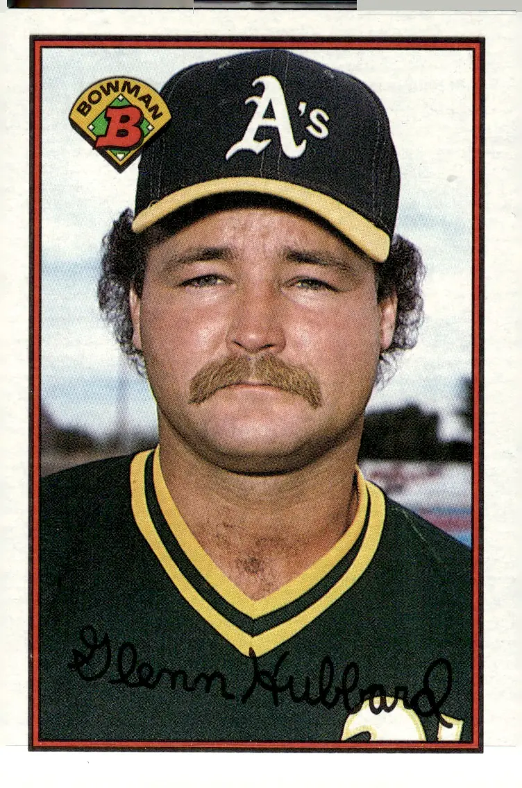 1989 Bowman #199 Glenn Hubbard (front)